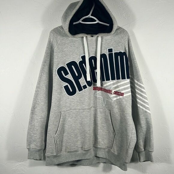 🔥🔥 Vintage SOUTHPOLE DENIM Thick Quality Hoodie Sweatshirt Embroidered Sz Lg - Picture 1 of 13